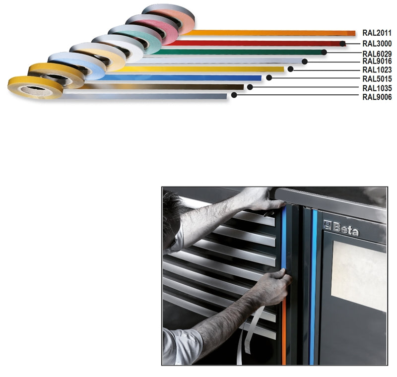 Nastro adesivo colorato 25 m - (Art. C55STR-O/2011) - Beta Tools – Worktools