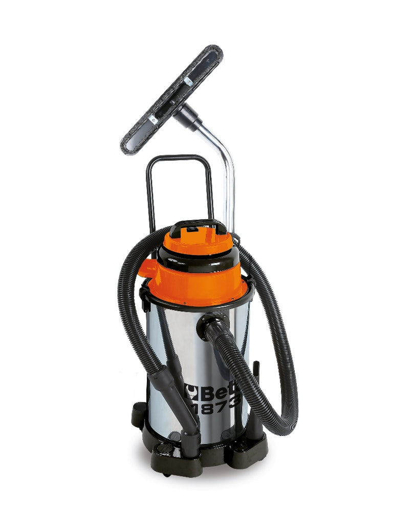 Aspiratore 30 litri per solidi e liquidi bidone in acciaio INOX - (Art. 1873 30) - Beta Tools Worktools Aspiratore 30 litri per solidi e liquidi bidone in acciaio INOX - (Art. 1873 30) - Beta Tools Worktools