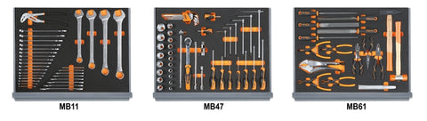 assortimento di 94 utensili per cassettiera C35. in termoformato morbido