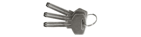 N.3 chiavi di ricambio neutre
 per lucchetti 8139Z