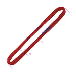 Brache per sollevamento 5t nastro ad anello continuo. rosso tessuto in poliestere ad alta tenacità (PES)