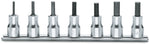 Serie di 7 chiavi a bussola maschio esagonale (art. 910PE) su supporto