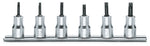 Serie di 6 chiavi a bussola maschio per viti con impronta Torx® (art. 910TX) su supporto