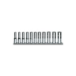 Serie di 11 chiavi a bussola a mano lunghe bocca esagonale (art. 920AL) su supporto