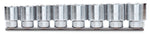 Serie di 8 chiavi a bussola a mano bocca esagonale (art. 920A) su supporto