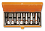 Serie di 7 chiavi a bussola maschio esagonale (art. 910ME) in cassetta