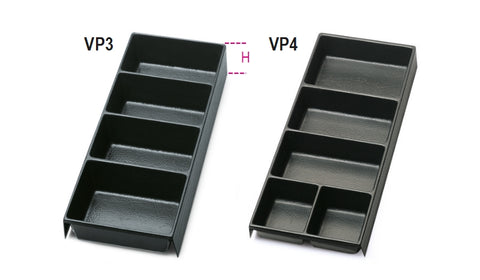Termoformati portaminuterie in materiale plastico per tutti i modelli di cassettiere e per i carrelli